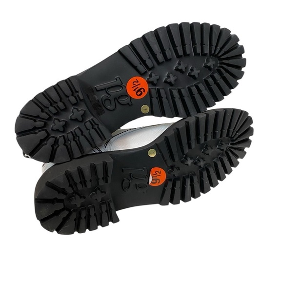 New! Paul Green White Combat Patent Boots Moto - Picture 7 of 7